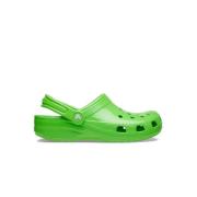 Crocs Neon Classic Träskor - Grön Rund Tå Green, Herr