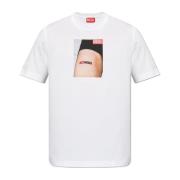 Diesel T-shirt `T-Adjust-K19` White, Herr