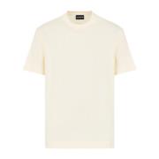 Emporio Armani Kortärmad Logo Lettering T-shirt Beige, Herr