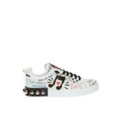 Dolce & Gabbana Tryckta sneakers White, Dam