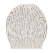 Brunello Cucinelli Ivory Cashmere Silk Beanie Mössa Paljetter Beige, D...