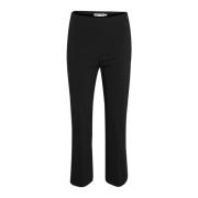 InWear Svarta Kickflare Cropped Byxor Black, Dam