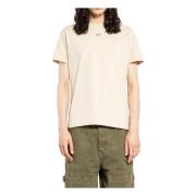 Off White Slim Fit Off Stamp Tee Beige, Herr