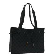 Gucci Vintage Pre-owned Canvas totevskor Black, Dam