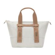 Furla Canvas Toteväska med Justerbara Remmar White, Dam