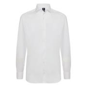 Boggi Milano Vit skjorta i fin bomull, regular fit White, Herr