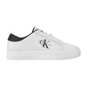 Calvin Klein vita lädersneakers White, Herr