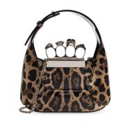 Alexander McQueen Jewelled Hobo Mini Handväska Brown, Dam