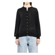 Alexander Wang Klassisk Cardigan med Präglat Logotyp Black, Dam