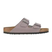 Birkenstock Läder- och korksandaler Gray, Herr