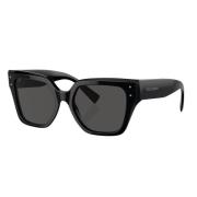 Dolce & Gabbana Svarta Solglasögon Dg4471 Mörkgrå Linser Black, Dam