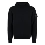 C.p. Company Stickad hoodie med ficka Black, Herr
