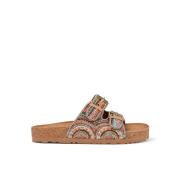 Alma EN Pena Spänne Prydd Platt Komfort Sandal Multicolor, Dam