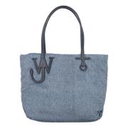 JW Anderson Blå Anchor Denim Tote Väska Blue, Unisex