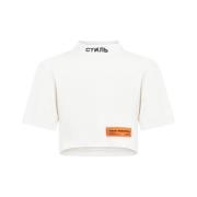 Heron Preston Ctnmb Logo Crop Turtleneck Tee White, Dam