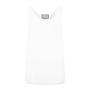 Gucci Logo Tank Top Vit Bomull Italien White, Herr