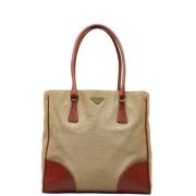 Prada Vintage Pre-owned Tyg prada-vskor Beige, Dam