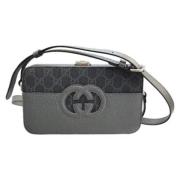 Gucci Vintage Pre-owned Canvas axelremsvskor Gray, Dam