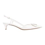 Valentino Garavani Ljus Elfenbens Slingback Skor Beige, Dam