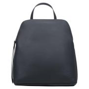 Estro Lyxig Svart Läder Ryggsäck Elegant Stil Black, Dam