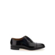 Doucal's Svart Oxford Cap Toe Platta Skor Black, Herr