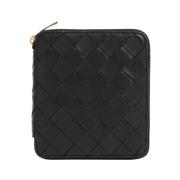 Bottega Veneta Svart Guld Dragkedja Plånbok Black, Dam