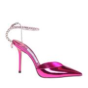 Jimmy Choo Fucsia Läderpumps Fotledsrem Pink, Dam