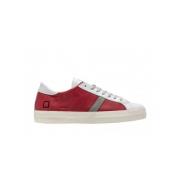 D.a.t.e. Röda läder lågtoppsneakers Red, Herr