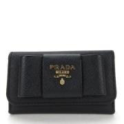 Prada Vintage Pre-owned Tyg nyckelhllare Black, Dam