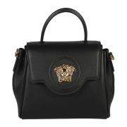 Versace Svart Guld Handväska Medusa Plaque Black, Dam