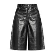 Victoria Beckham Lädershorts Black, Dam