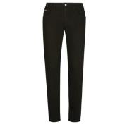 Dolce & Gabbana Slim Fit Denim Jeans Black, Herr