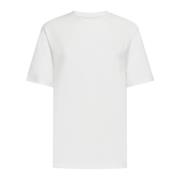 Jil Sander Vit Bomull Crew Neck T-shirt White, Dam