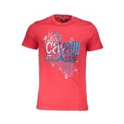 Cavalli Class Tryckt Logot-shirt Kortärmad Red, Herr