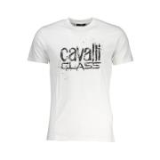 Cavalli Class Tryck Logo Kortärmad T-shirt White, Herr