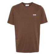 Autry T-shirt i bomull med logotyp Brown, Herr