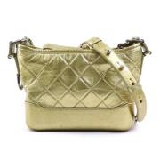 Chanel Vintage Pre-owned Laeder axelremsvskor Yellow, Dam