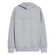 Max Mara Grå Tröja med Huva och Logotyp Gray, Dam