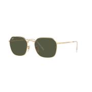 Ray-Ban Metall Solglasögon i Guld med Gröna Linser Yellow, Unisex