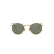 Ray-Ban Round Metal Solglasögon i Guld Yellow, Herr