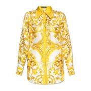 Dolce & Gabbana Skjorta med 'Majolica' tryck Yellow, Dam