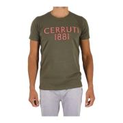 Cerruti 1881 Grön Logotyp Bomull T-shirt Green, Herr