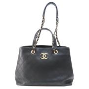 Chanel Vintage Pre-owned Tyg chanel-vskor Black, Dam