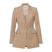 IVY OAK Skräddarsydd Blazer med Gyllene Knappdetaljer Beige, Dam