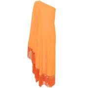 Taller Marmo Orange One-Shoulder Fransklänning Orange, Dam