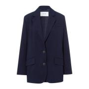 IVY OAK Oversized Enkelknäppt Blazer Blue, Dam