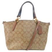 Coach Pre-owned Pre-owned Tyg totevskor Beige, Dam