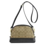 Coach Pre-owned Pre-owned Tyg axelremsvskor Beige, Dam