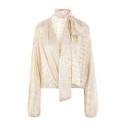 Blumarine Stiliga Damskjortor Kollektion Beige, Dam