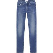 Calvin Klein Blå Skinny Jeans med Medium Midja Blue, Dam